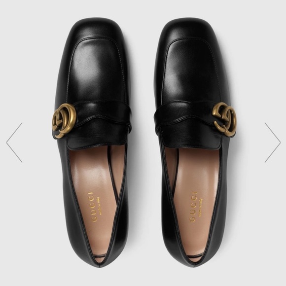Gucci Double GG Marmont Leather Flats Sz 37 - Picture 6 of 15